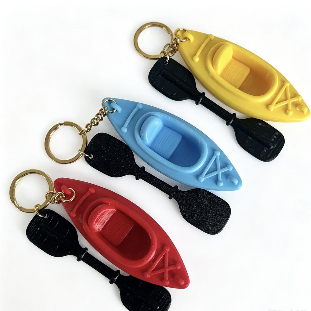3D Printing Enthusiast - Kayak Charm Keychain 3d Printed Kayak
