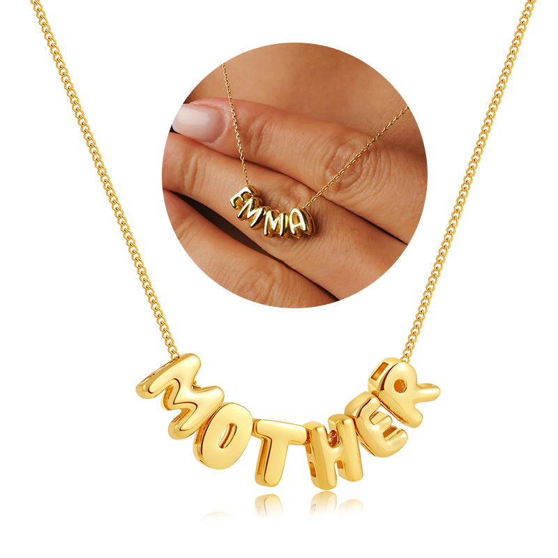 3D Printing Jewellery - Bubble Letter Necklaces Custom 3D Bubble