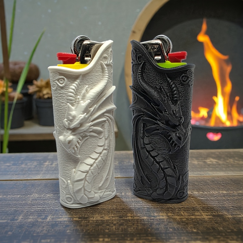 3D Printing Dragon - Gothic Embossed Dragon Lighter Case 3D