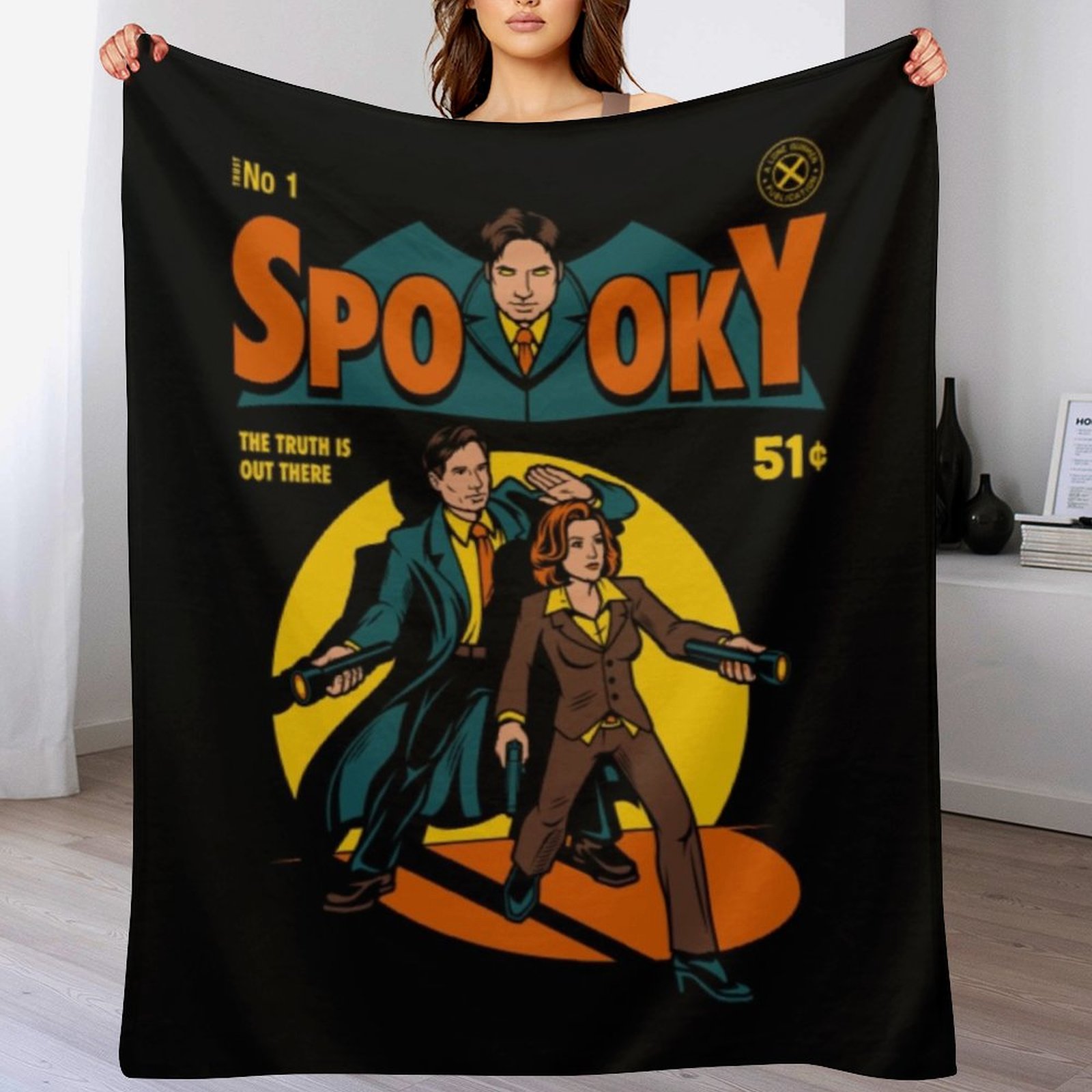 3D Printing File Free - X Files, Spooky Comic Throw Blanket
