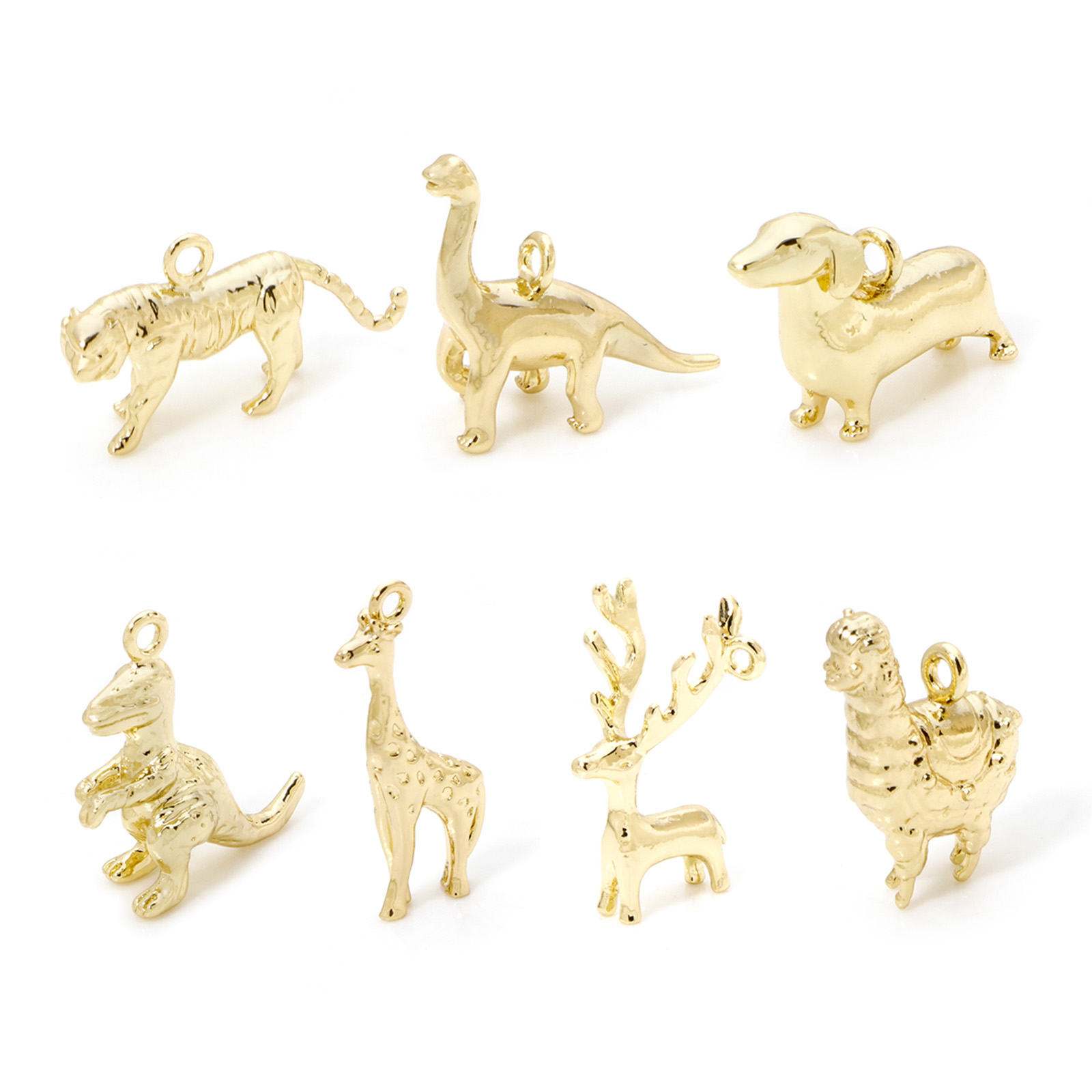 3D Printing Jewellery - 2pcs Animal Brass Charms 18k Gold