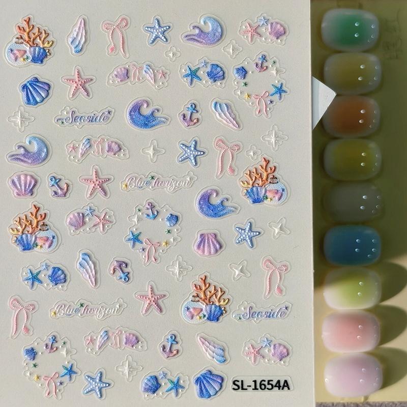 3D Printing Enthusiast - Embossed 3D Ocean Nail Art Stickers