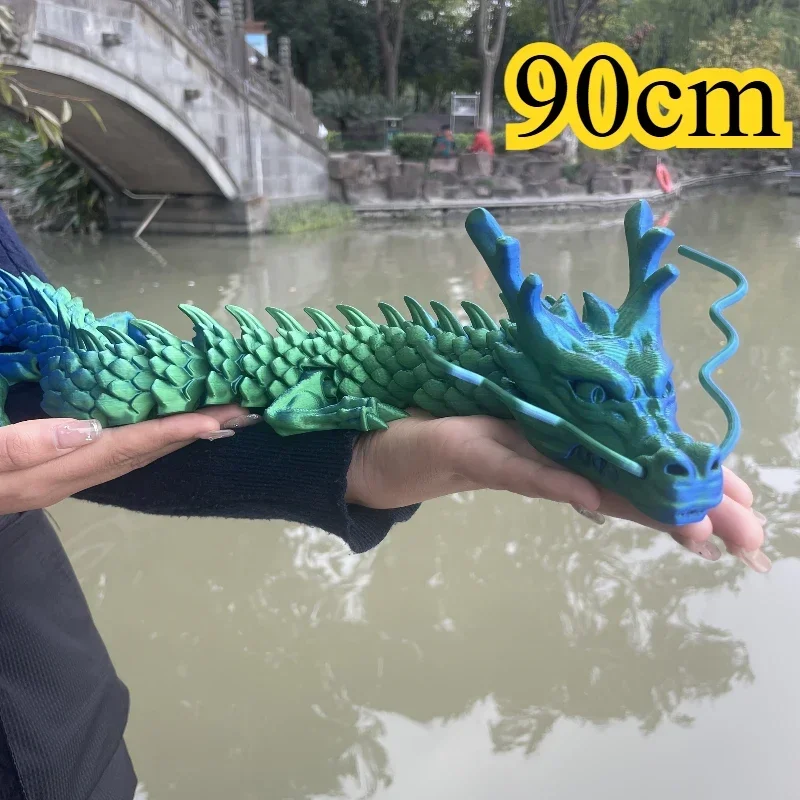 90cm 3D Printed Chinese Loong  - огляд і ціна 3D Printing Dragon