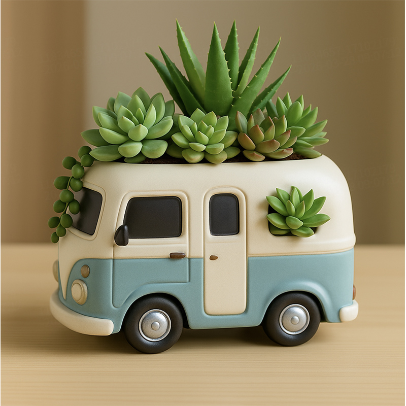 3D Vintage Bus Car Succulent P - огляд і ціна 3D Printing Vase