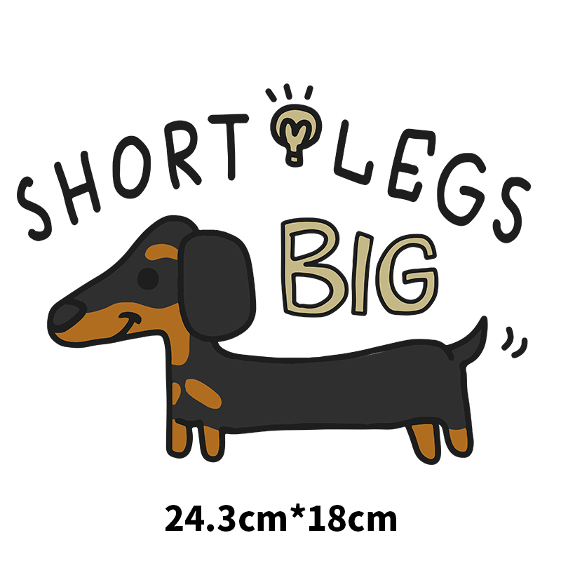 24.3cmX18cm Cartoon Dachshund  - огляд і ціна 3D Printing On Fabric