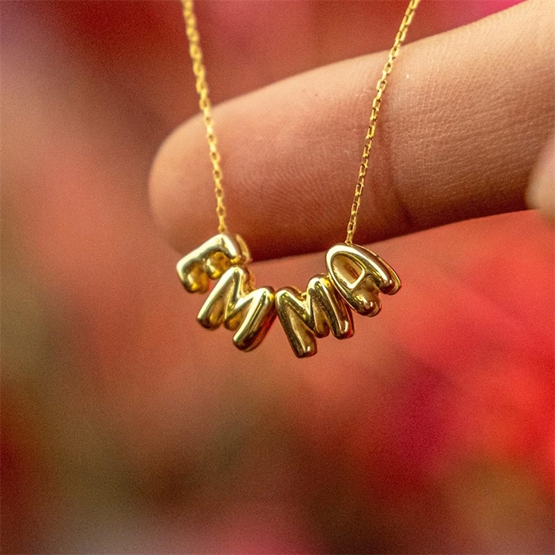 Bubble Letter Necklaces Custom - огляд і ціна 3D Printing Jewellery