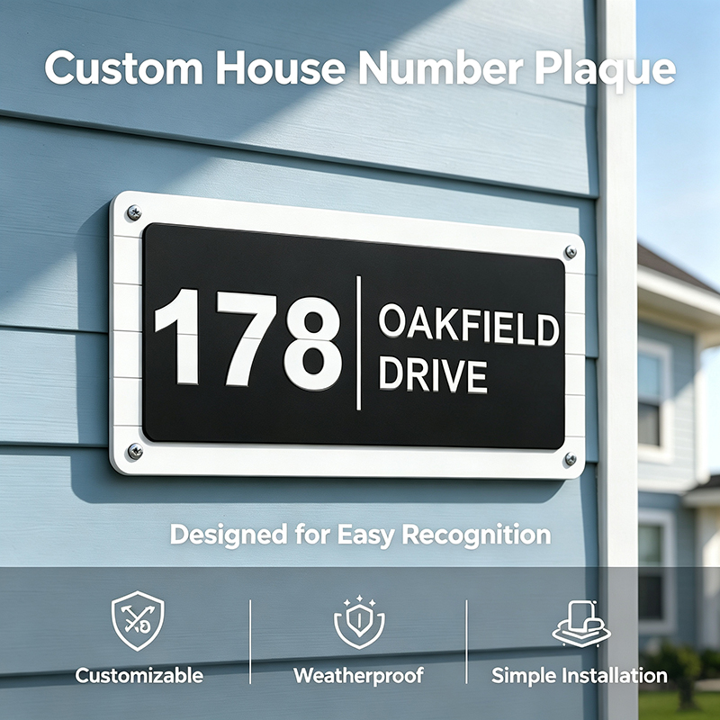 Custom 3D Printed House Number - огляд і ціна 3D Printing Wall