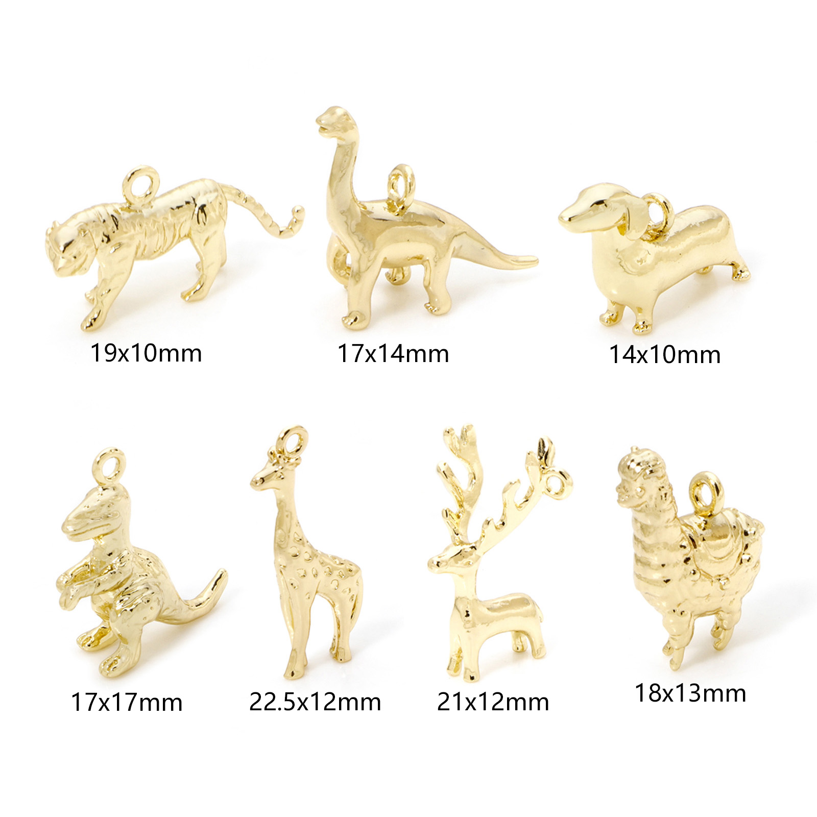 2pcs Animal Brass Charms 18k G - огляд і ціна 3D Printing Jewellery