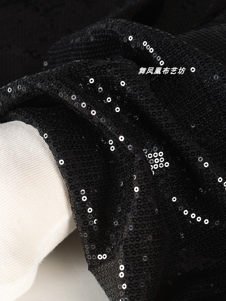 Black High Elastic Sequin Fabr - огляд і ціна 3D Printing On Fabric