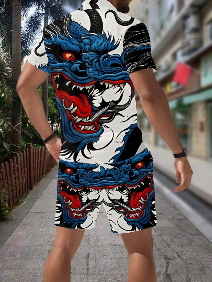 Men's 3D Dragon Print Zipper P - огляд і ціна 3D Printing Dragon